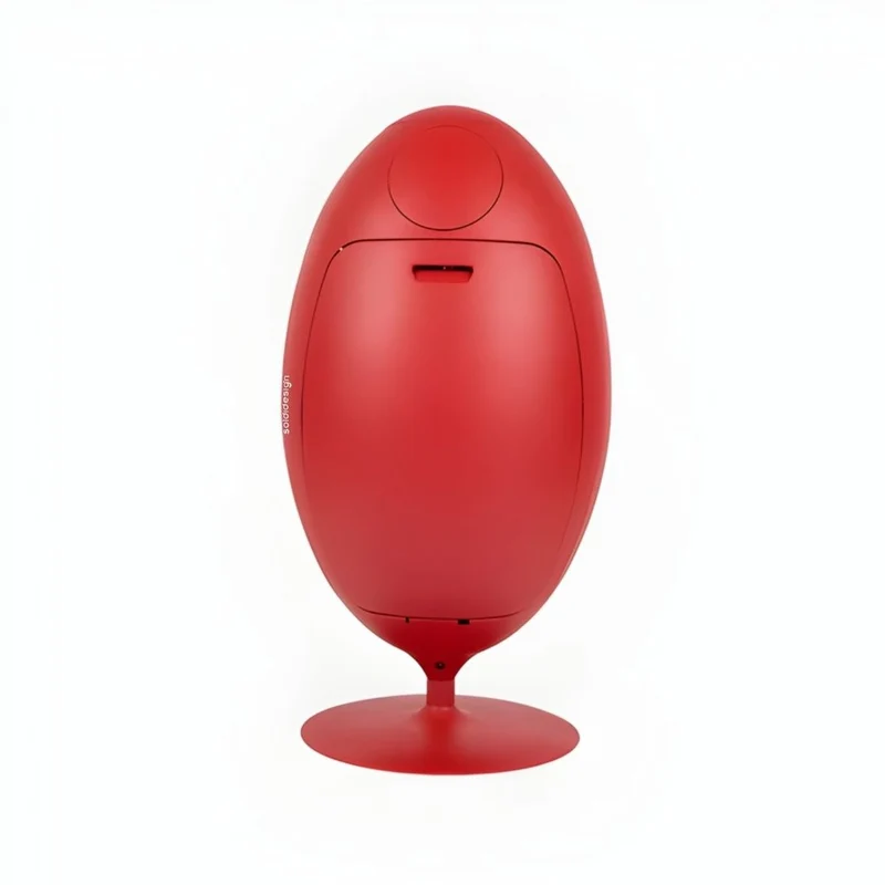Ovetto Galà Rosso Opaco - Pattumiera di design per la raccolta differenziata