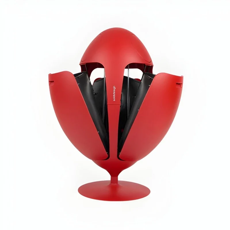 Ovetto Galà Rosso Opaco - Pattumiera di design per la raccolta differenziata