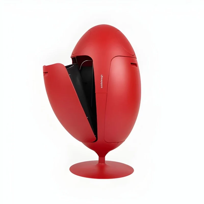Ovetto Galà Rosso Opaco - Pattumiera di design per la raccolta differenziata