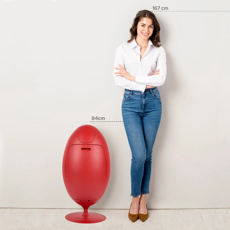Ovetto ABS Rosso - Pattumiera di design per la raccolta differenziata