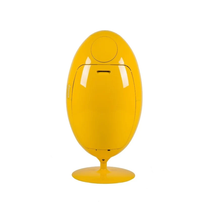 Ovetto Galà Giallo Lucido - Pattumiera di design per la raccolta differenziata