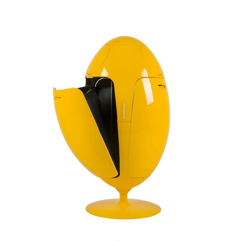 Ovetto Galà Giallo Lucido - Pattumiera di design per la raccolta differenziata