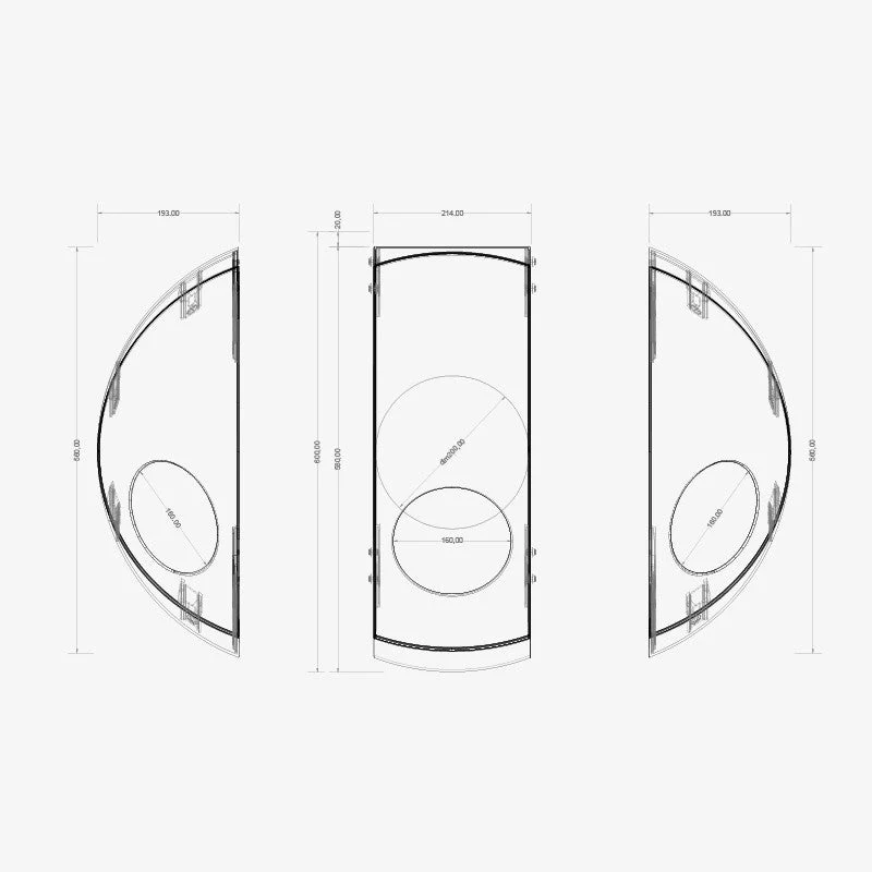 Sfera ABS Nero Natural - Pattumiera di design per la raccolta differenziata
