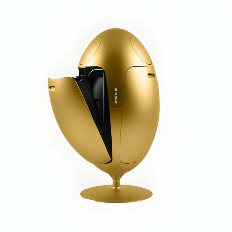Ovetto Metal Oro - Pattumiera di design per la raccolta differenziata