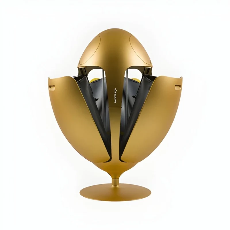 Ovetto Metal Oro - Pattumiera di design per la raccolta differenziata