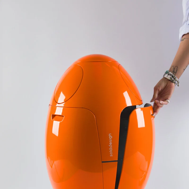 Ovetto ABS Arancio - Pattumiera di design per la raccolta differenziata