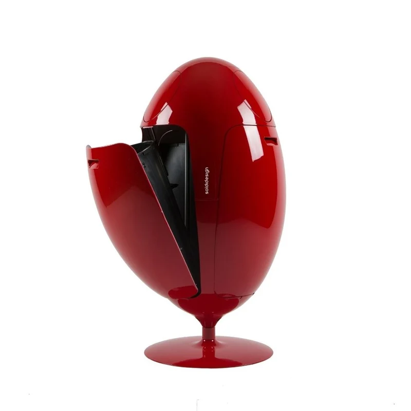 Ovetto Galà Rosso Lucido - Pattumiera di design per la raccolta differenziata