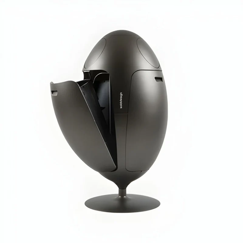 Ovetto Metal Nikel - Pattumiera di design per la raccolta differenziata