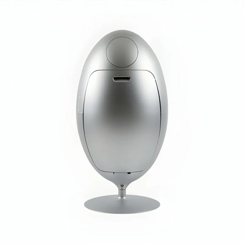 Ovetto Metal Alluminio Opaco - Pattumiera di design per la raccolta differenziata