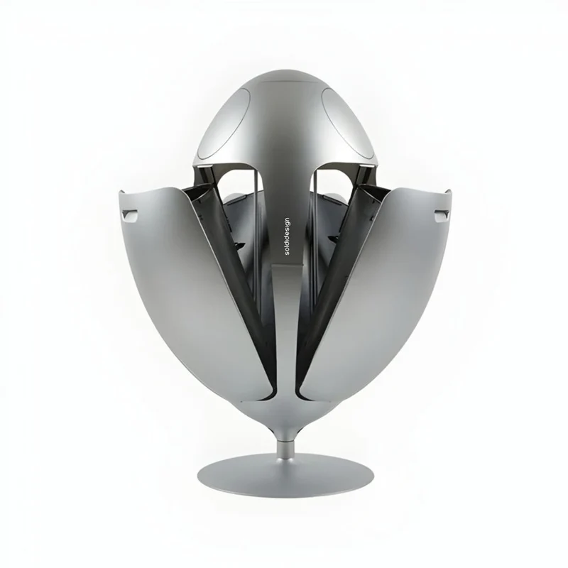 Ovetto Metal Alluminio Opaco - Pattumiera di design per la raccolta differenziata