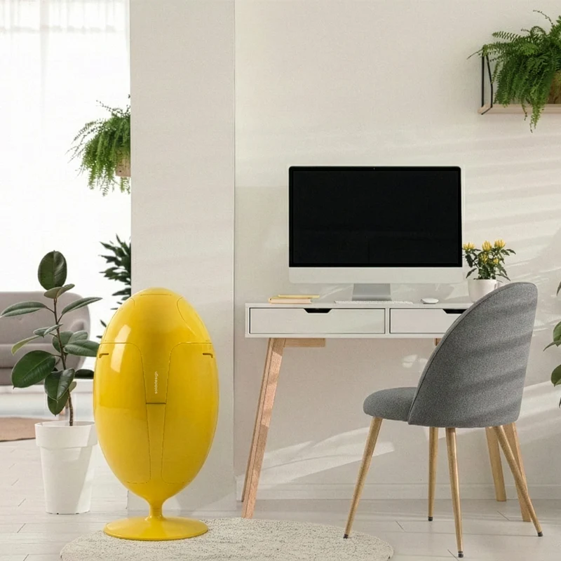 Ovetto ABS Giallo - Pattumiera di design per la raccolta differenziata