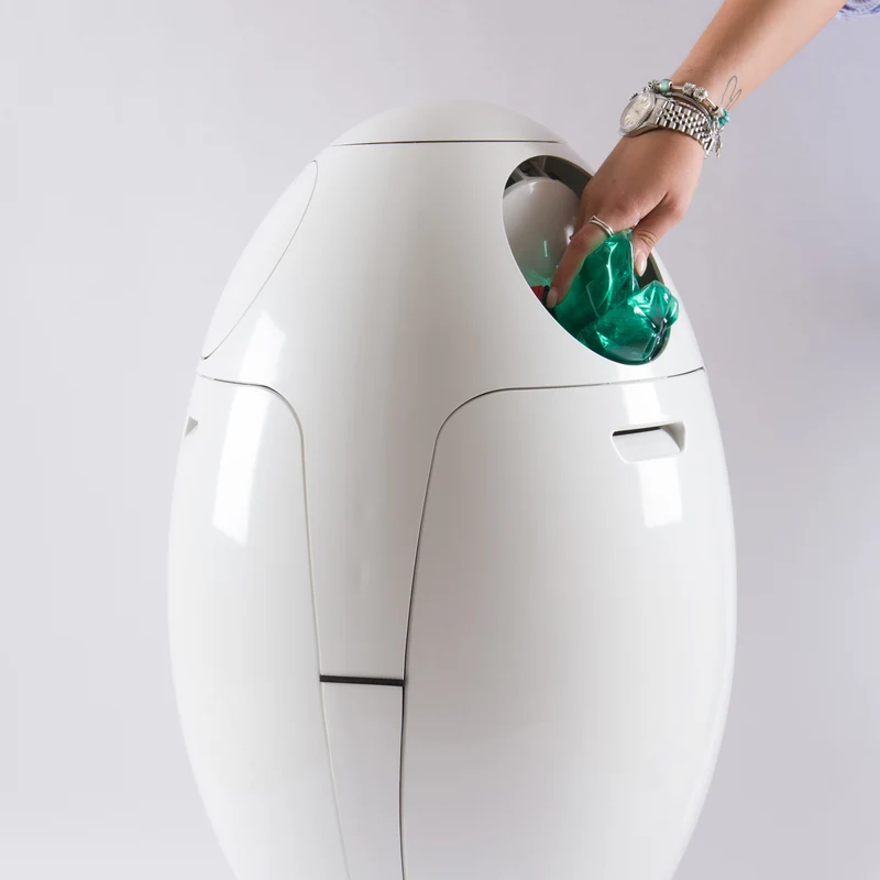 Ovetto ABS Bianco - Pattumiera di design per la raccolta differenziata