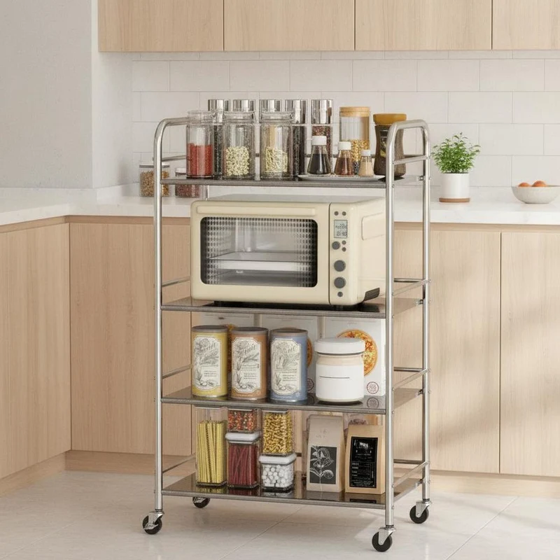 DESSERTE CUISINE EN INOX | 4 niveaux modulables