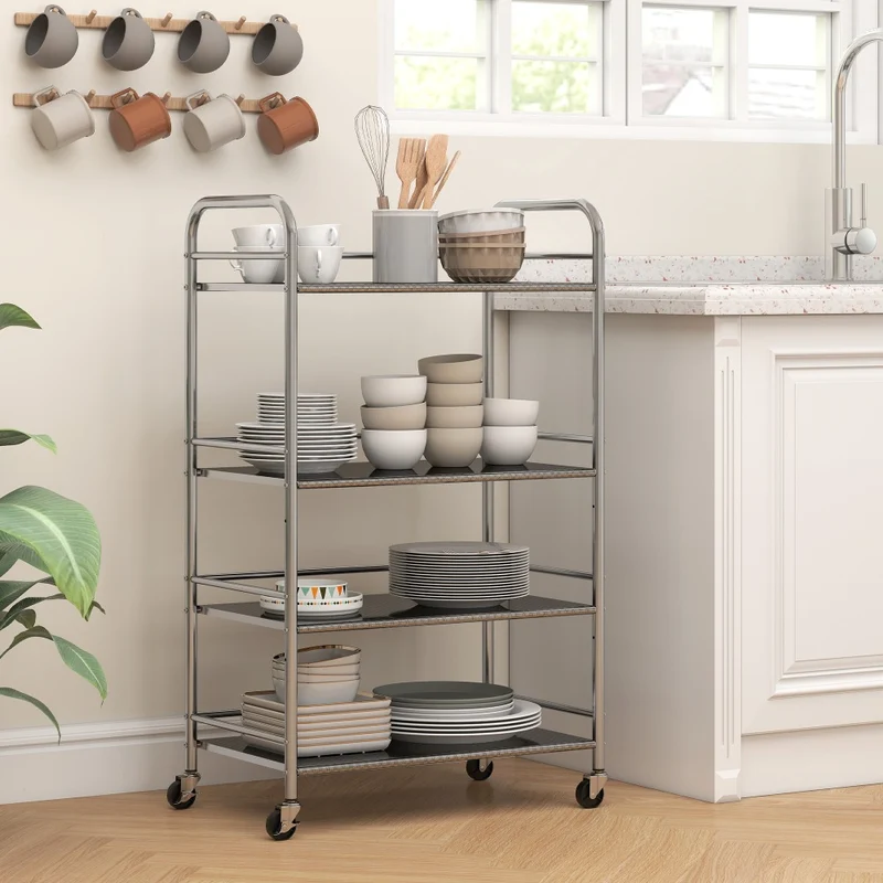 DESSERTE CUISINE EN INOX | 4 niveaux modulables