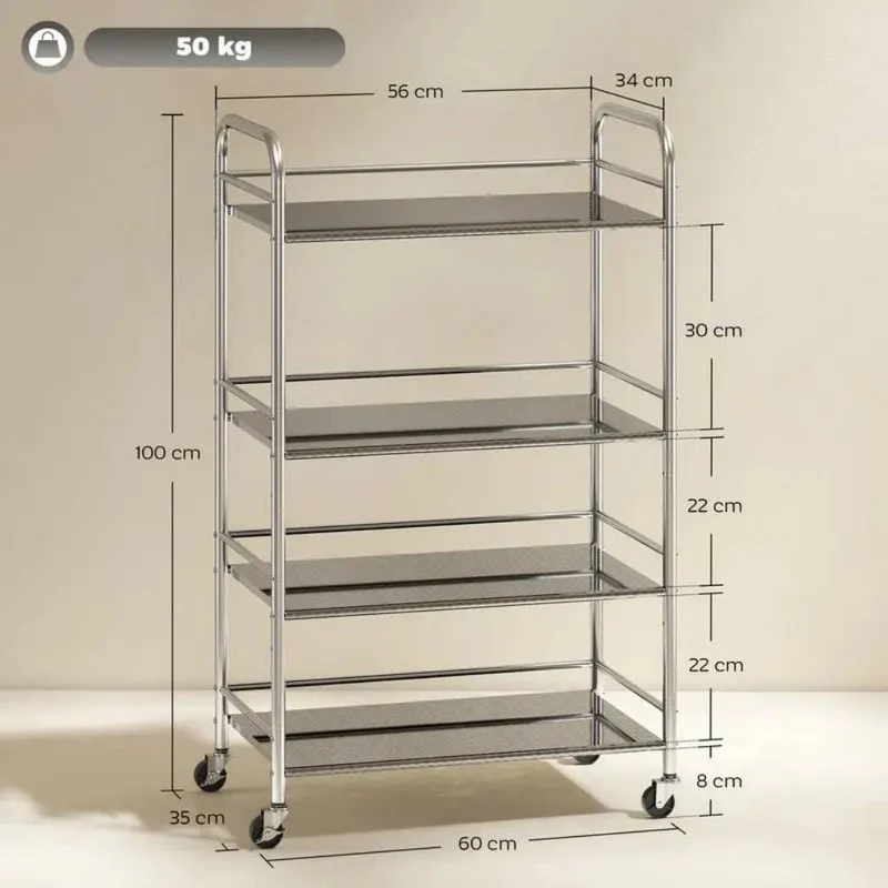 DESSERTE CUISINE EN INOX | 4 niveaux modulables