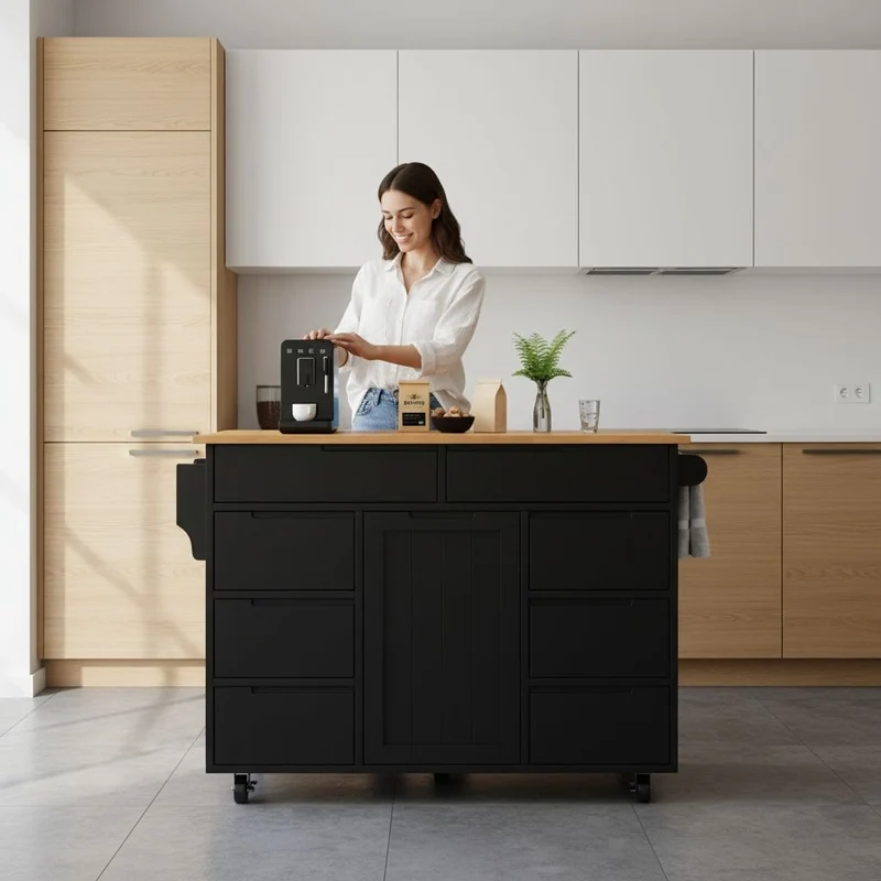 MEUBLE DESSERTE POUR CUISINE | 8 tiroirs mobile