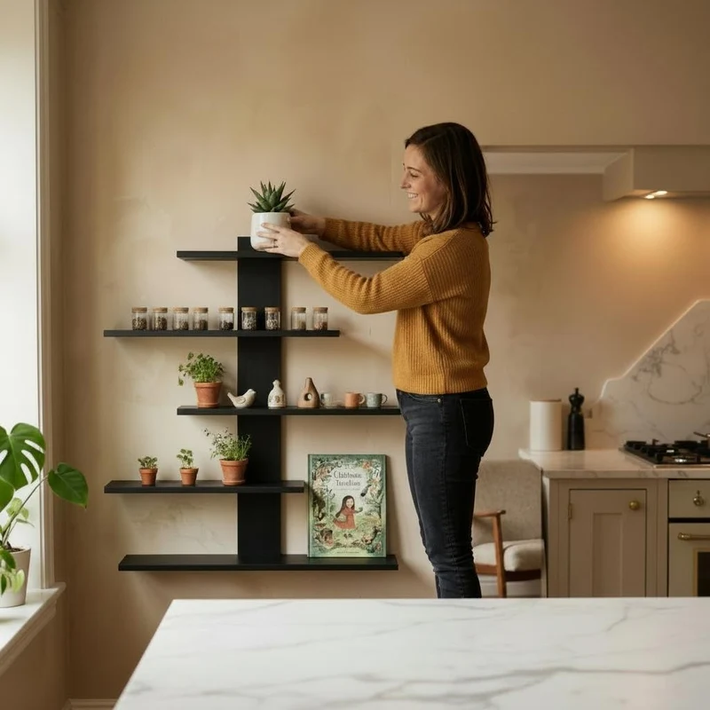 ÉTAGÈRE MURALE CUISINE | Design Fonctionnelle