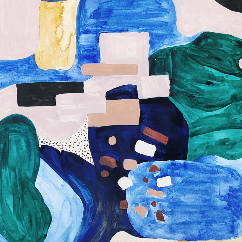 Küchentuch bedruckt Art multi