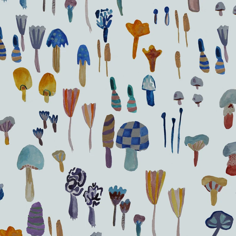 Küchentuch bedruckt Mushrooms multi