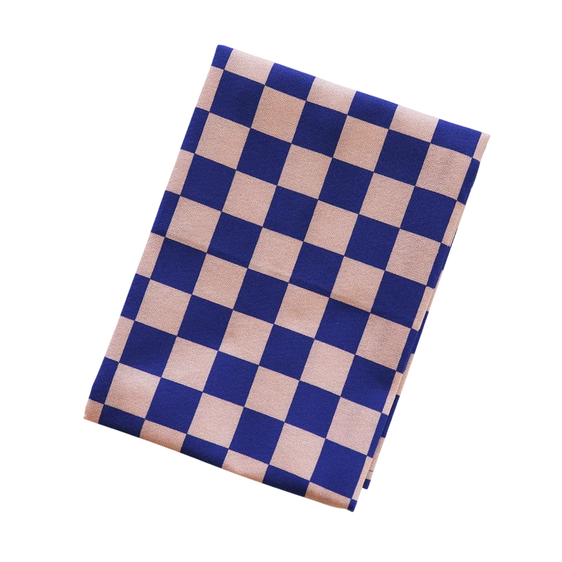 Küchentuch bedruckt Check Rose Blue multi