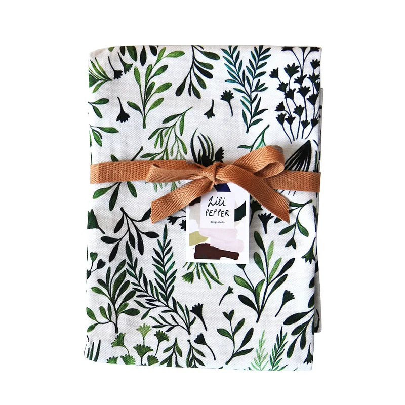 Küchentuch bedruckt My Green Leaves multi