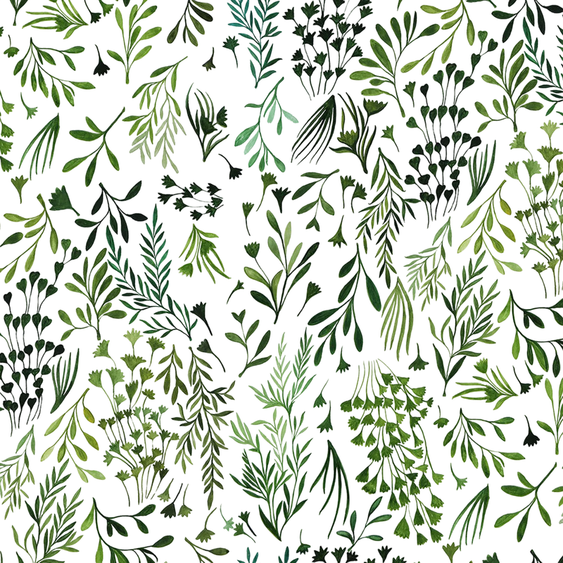 Küchentuch bedruckt My Green Leaves multi