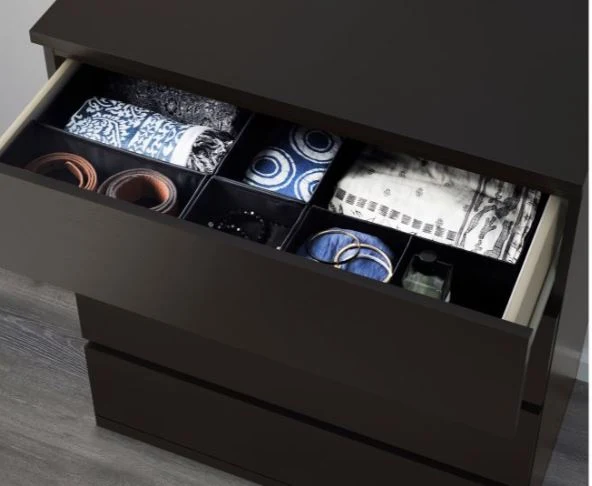 MALM Chest of 4 drawers, black-brown, 80x100 cm