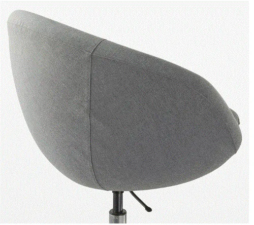 SKRUVSTA Swivel chair, Vissle grey