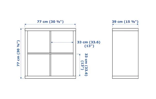 KALLAX Shelving unit, white, 77x77 cm