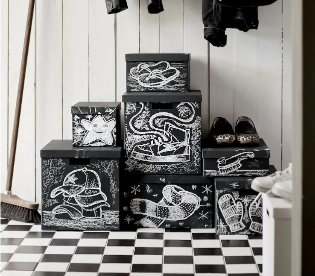 TJENA storage box with lid 35x50x30cm