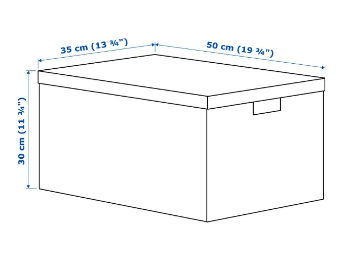 TJENA storage box with lid 35x50x30cm