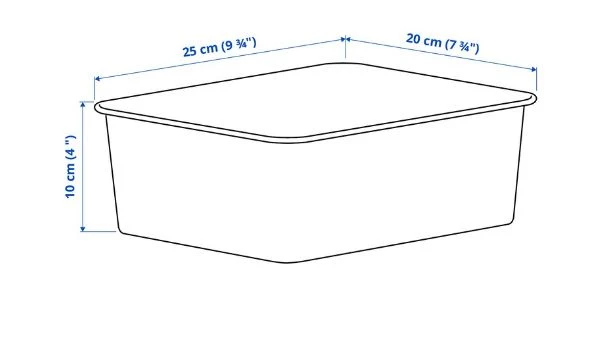 NOJIG Organiser, plastic/beige, 20x25x10 cm