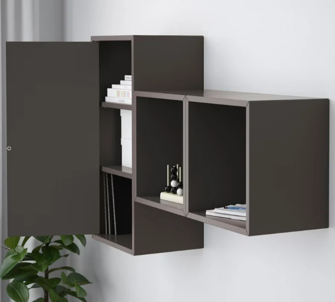 EKET with door and 2 shelves IKEA. 35x25x70 cm, grey