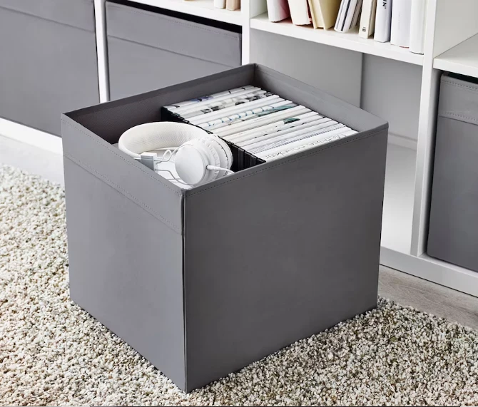 DRONA Box, grey, 33x38x33 cm