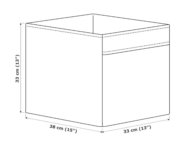 DRONA Box, grey, 33x38x33 cm