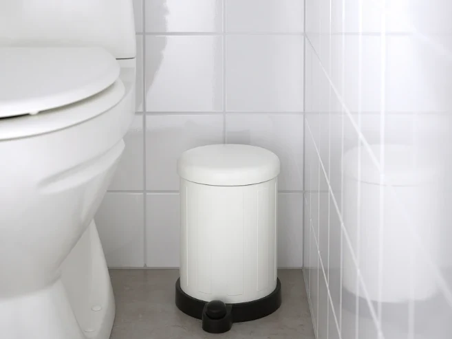 TOFTAN Waste bin, white, 4L