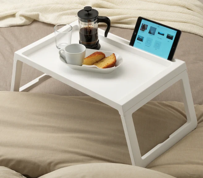 KLIPSK Bed tray, white
