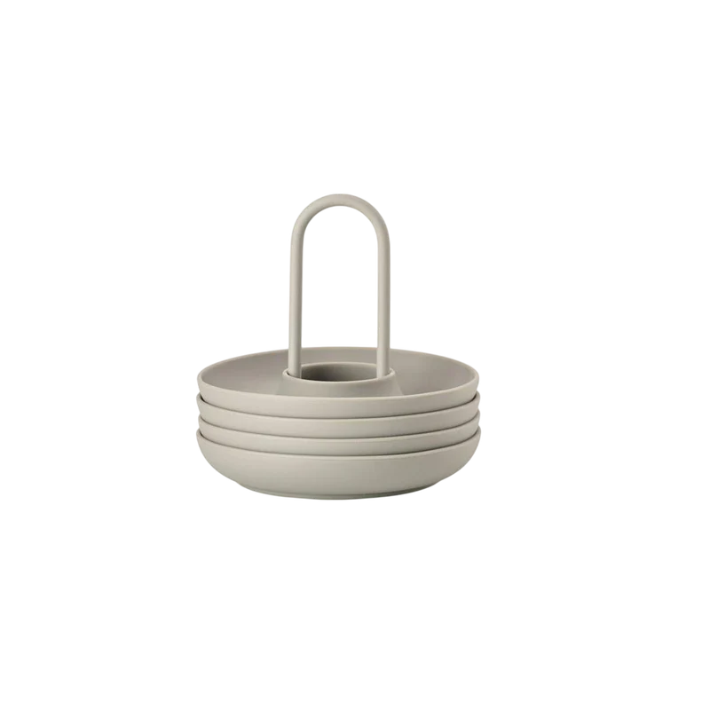 Eierbecher Singles 4er Set, Grau