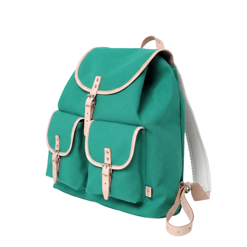 Rucksack Georgia Smaragd Leder Natur