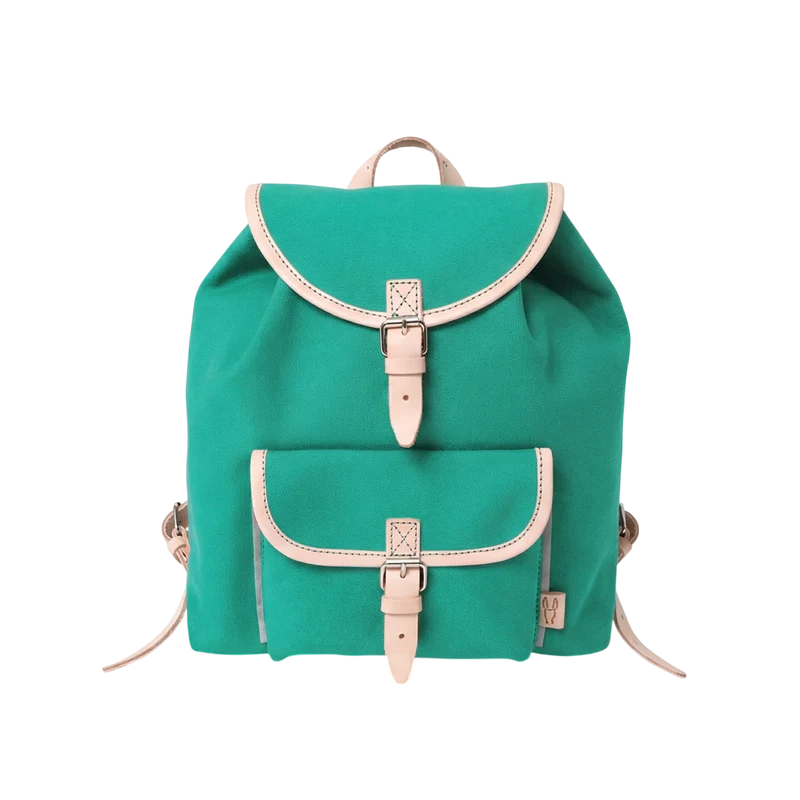 Kinderrucksack Georgie Smaragd Leder Natur