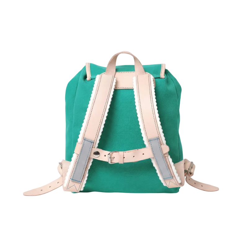 Kinderrucksack Georgie Smaragd Leder Natur