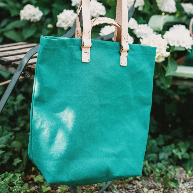 Shopper Sam Smaragd Leder Natur
