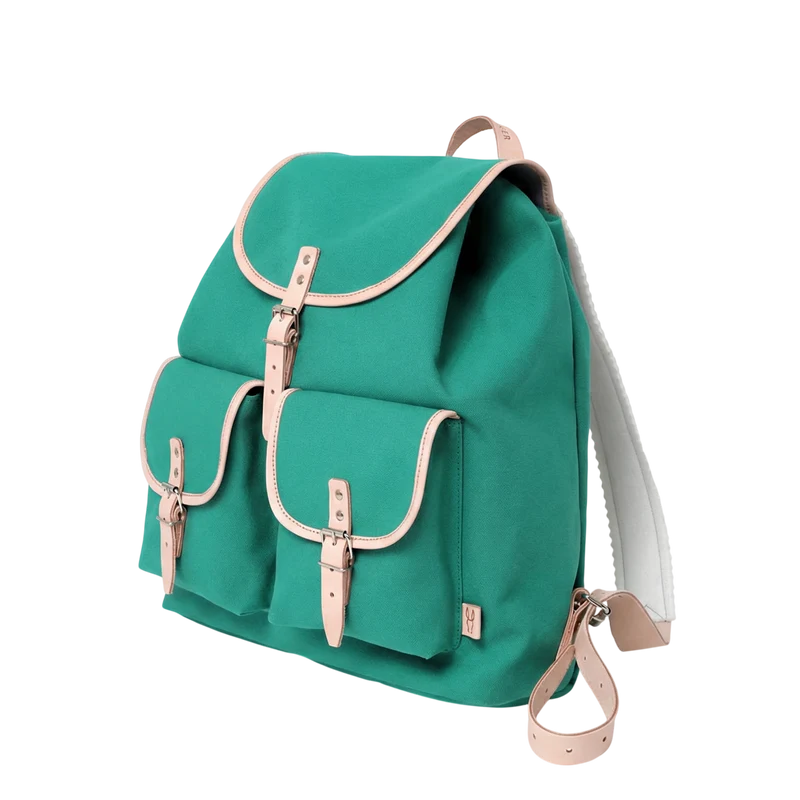 Rucksack Georg Smaragd Leder Natur
