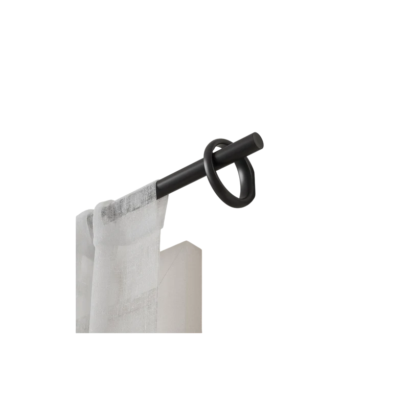 Vorhangstange Ringlet, Schwarz matt