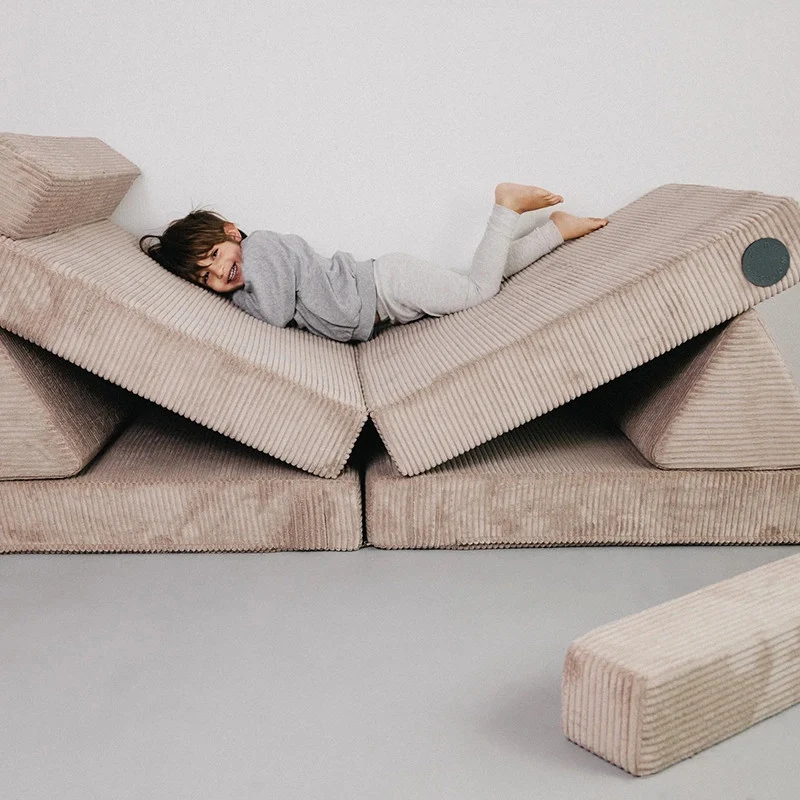 Wonderwuzz Spielsofa OH SO SOFY Cord Taupe Nimmersatt