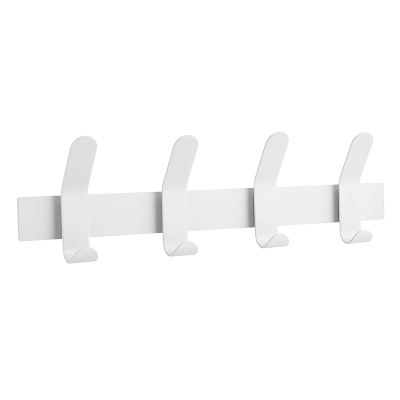 Garderobenleiste A-Rack 4 Haken, Weiss