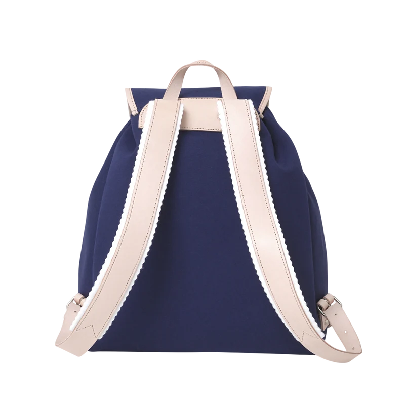 Rucksack Georg Navy, Leder Natur