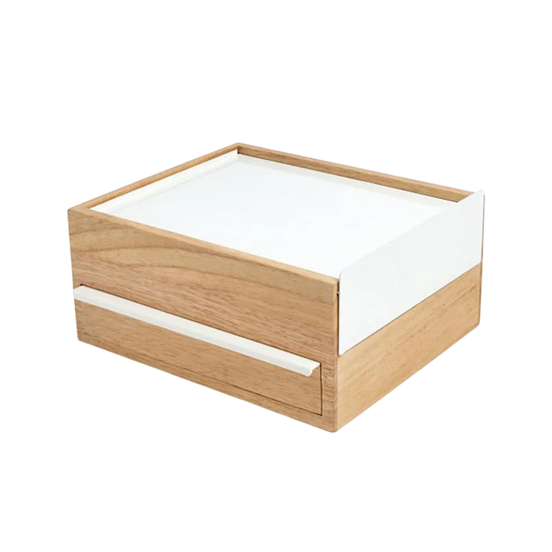Schmuckhalter Stowit, Weiss/Holz