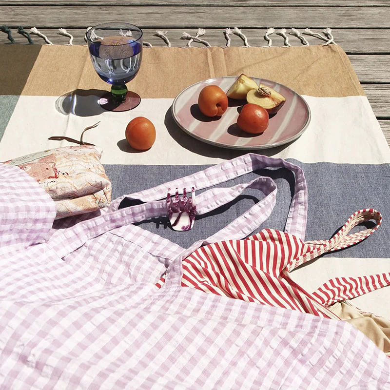Badetuch Fouta Rose Check
