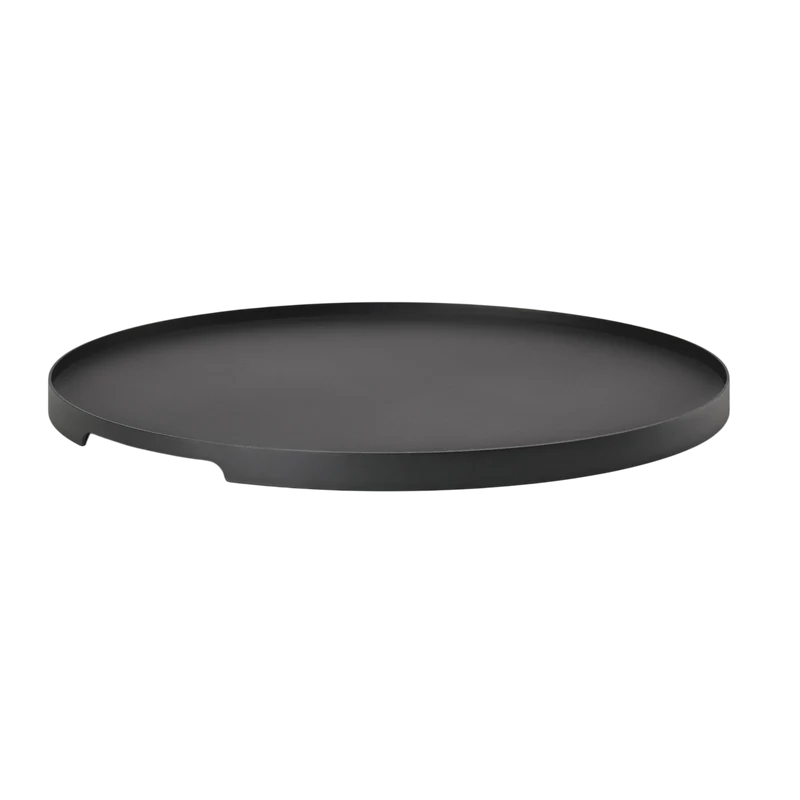 Servierplatte Singles 35 cm, Rund, Schwarz